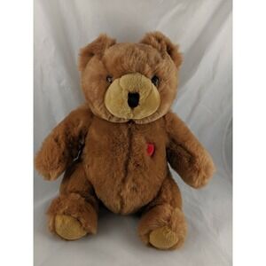 Brown Bear Plush 16 Inch Red Heart Chest Tb Trading Co Stuffed Animal toy